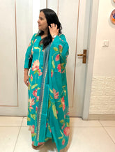 Printed pure cotton kurta set